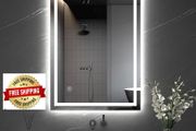Bathroom Mirror with LED Lights, 500x700 MM Illuminated Bathroom Mirror