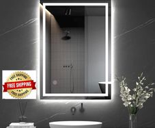 Bathroom Mirror with LED Lights, 500x700 MM Illuminated Bathroom Mirror