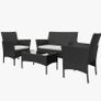 Rattan Garden Furniture Set Table and Chairs Image 2