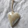Gold Crackled Glass Heart Image 2