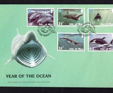 1998 Isle of Man International Year of the Ocean (UNESCO): Seamammals Commemorative Stamps First Day Cover (FDC)