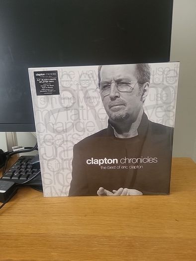 Clapton Chronicles the best of eric clapton 2lp black and white splatter