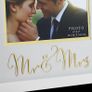Always and Forever MR AND MRS Gold Words Wedding Photo Frame Image 2