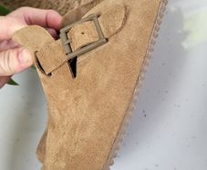 ZARA Birkenstock style Boston suede slip on Sz 39 (Fit 6-6.5 UK)