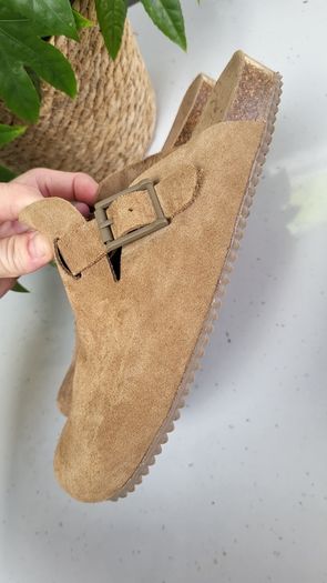 ZARA Birkenstock style Boston suede slip on Sz 39 (Fit 6-6.5 UK)