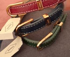 Fossil leather bracelets