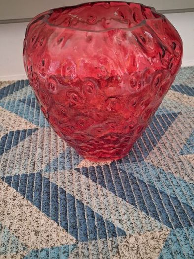 Strawberry Shaped Glass Vase