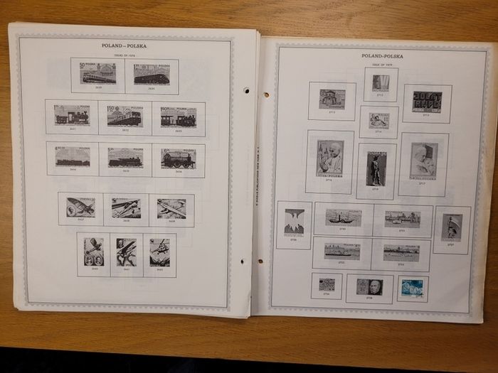 Poland 1946 -1983  Minkus Stamp album pages partially filled