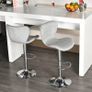 2 Pieces Bar Stools Adjustable Height Counter Chair with/ Footrest for Home Pub, Grey Image 7