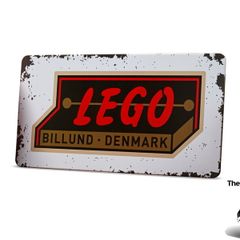 LEGO 1950's Retro Tin Sign 5007016 This Is A Promotional Lego Set You Can Not Buy In Shops 30cm x 15cm Brand New Factory Sealed