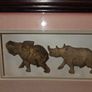 Chichewa Tribe Carved Wooden African Big 5 Animals Shadow Box Image 2