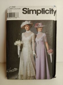 vintage sewing pattern, Bridal, Edwardian, costume