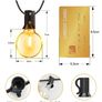 15m, LED String Light Mains Powered, with Plug/25+2 Shatterproof G40 Bulbs/Hook, Bright Warm White Lighting Outside Indoor Tree Garden Decorations Image 3