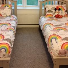 Two Rainbow Duvet Covers for Single Beds