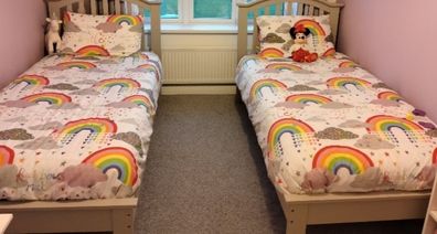 Two Rainbow Duvet Covers for Single Beds