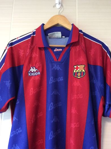 FC Barcelona Jersey. Official Kappa Mens Home Jersey. Season 1995-1997. Original From The Time. Not A Modern Day Remake.