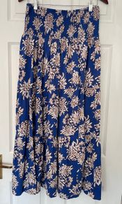 ME+EM Floral Midi Skirt - Size 14 - 100% Cotton