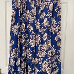ME+EM Floral Midi Skirt - Size 14 - 100% Cotton