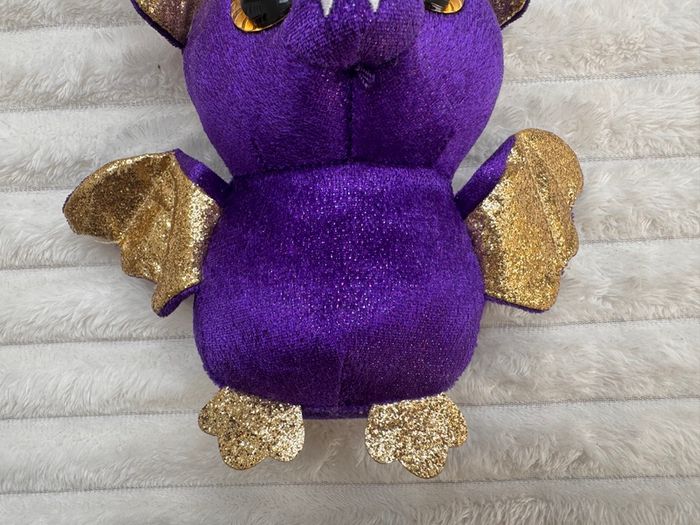 Ty Beanie Boos COUNT the Purple Halloween Bat approx. 6" Used Please see photos