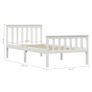 Bed Frame White Solid Pinewood 90x190 cm Image 6