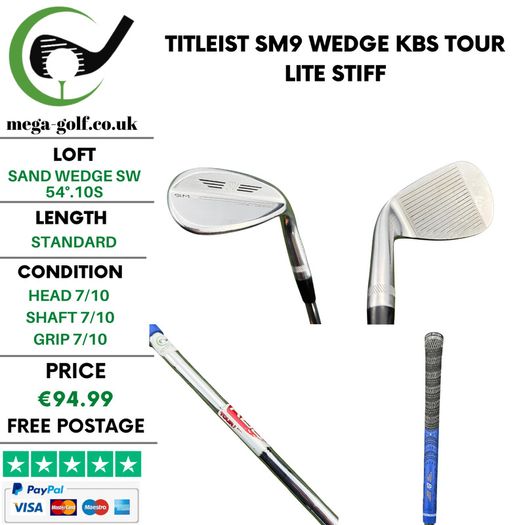 Titleist SM9 Wedge Sw 54 Degree.10S / Kbs Tour Lite Stiff