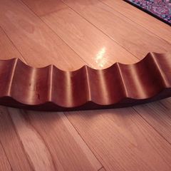 Curved Shesham Wood Tabletop Wine Bottle Rack/Holder