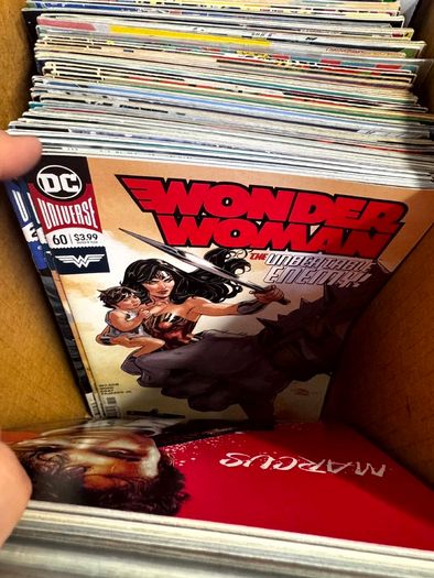 DC Long Comic Box w 250 comics for Sale (2)