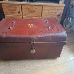 Vintage metal trunk