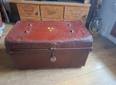 Vintage metal trunk