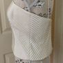 Vintage Flores & Flores Cream Textured Bustier Top-Size 10 Image 3