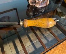 Vintage Sheffield Cast Steel Chef or Butchers Knife Sharpening Steel