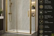 Roman haven6 brushed brass sliding door and side panel all sizes see below for pricing