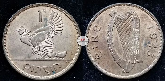 [#2314] - Ireland 1943 | Irish 1d | One Penny | KM.11 | UNC