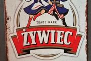 Vintage Style  Metal Sign. Zywiec, Polish beer advertisement.