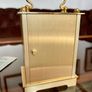 As New Vintage Westclox Quartz Carriage Clock Gold Metal Rectangular Roman Numerals Analogue 1980s Image 7