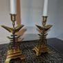 vintage Chinese brass  candle holders Image 4