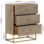 Chest of Drawers 55x30x76 cm Solid Wood Mango and Iron Image 3