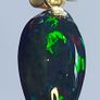 Ethiopian Black Opal Pendant 1.9 ct on 925 Silver Image 4