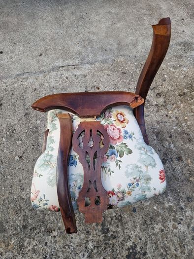 Victorian mahogany chair, restoration project