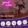 FREE P&P Good Vibes Neon Sign,Neon Light Powered by USB with Switch, Pink Led Neon Light Sign for Bedroom,Wall Decor,Game Room,Party, Bar Decor Image 3