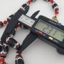 Antique Venetian Style Black Trade & Red Venetian Whiteheart Glass Beads Necklace Image 2