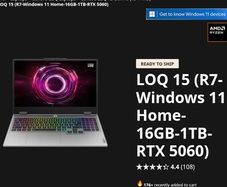 Lenovo LOQ 15 AHP10 Ryzen 7 250 RTX 5060 8GB 16GB RAM 1TB SSD | Brand New Sealed | 1 Year Warranty