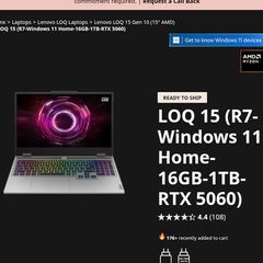 Lenovo LOQ 15 AHP10 Ryzen 7 250 RTX 5060 8GB 16GB RAM 1TB SSD | Brand New Sealed | 1 Year Warranty