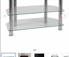 TV Unit Glass and Chrome
