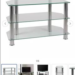 TV Unit Glass and Chrome