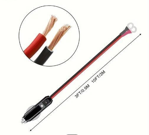 12/24V Heavy Duty Male To Male Car Plug Cable Charger Cord