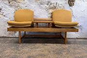 Mid Century Modern Seat Bank in Original Yellow Upholstery