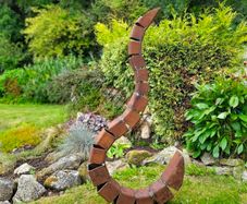 Rustic outdoor sculpture
