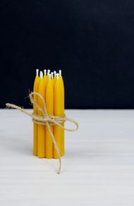 Natural Pure Beeswax Birthday candles