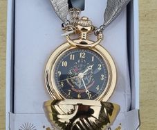 Harry Potter Golden Snitch Pocket Watch Necklace Gold